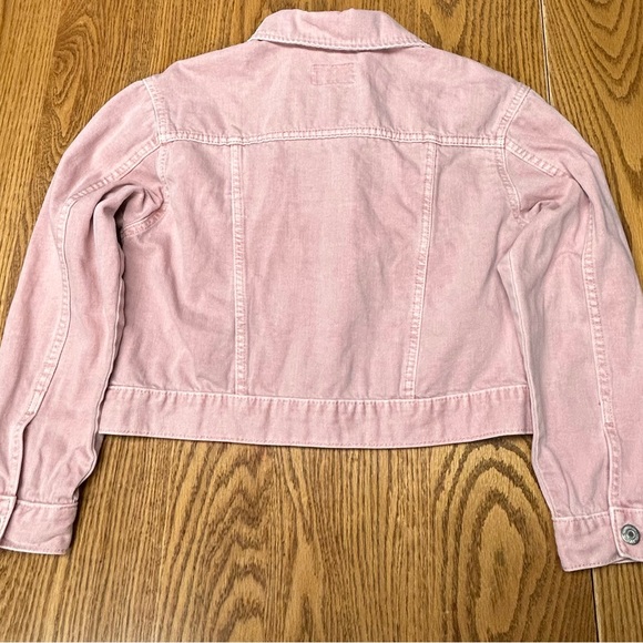 Old Navy junior XL size 14-16 pale pinkish denim, jean jacket waist length - Picture 2 of 4